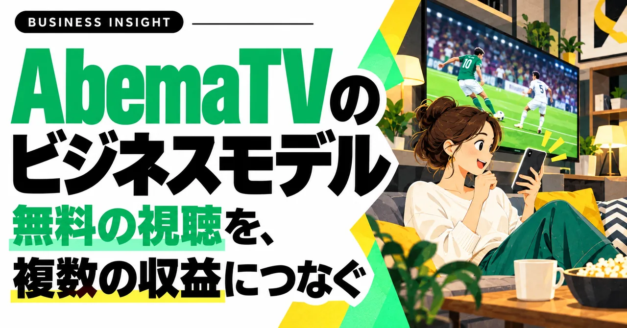 AbemaTVのビジネスモデル-無料の視聴を、複数の収益につなぐ