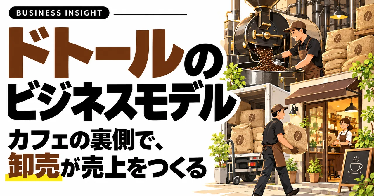 ドトールのビジネスモデル。カフェの裏側で、卸売が売上をつくる
