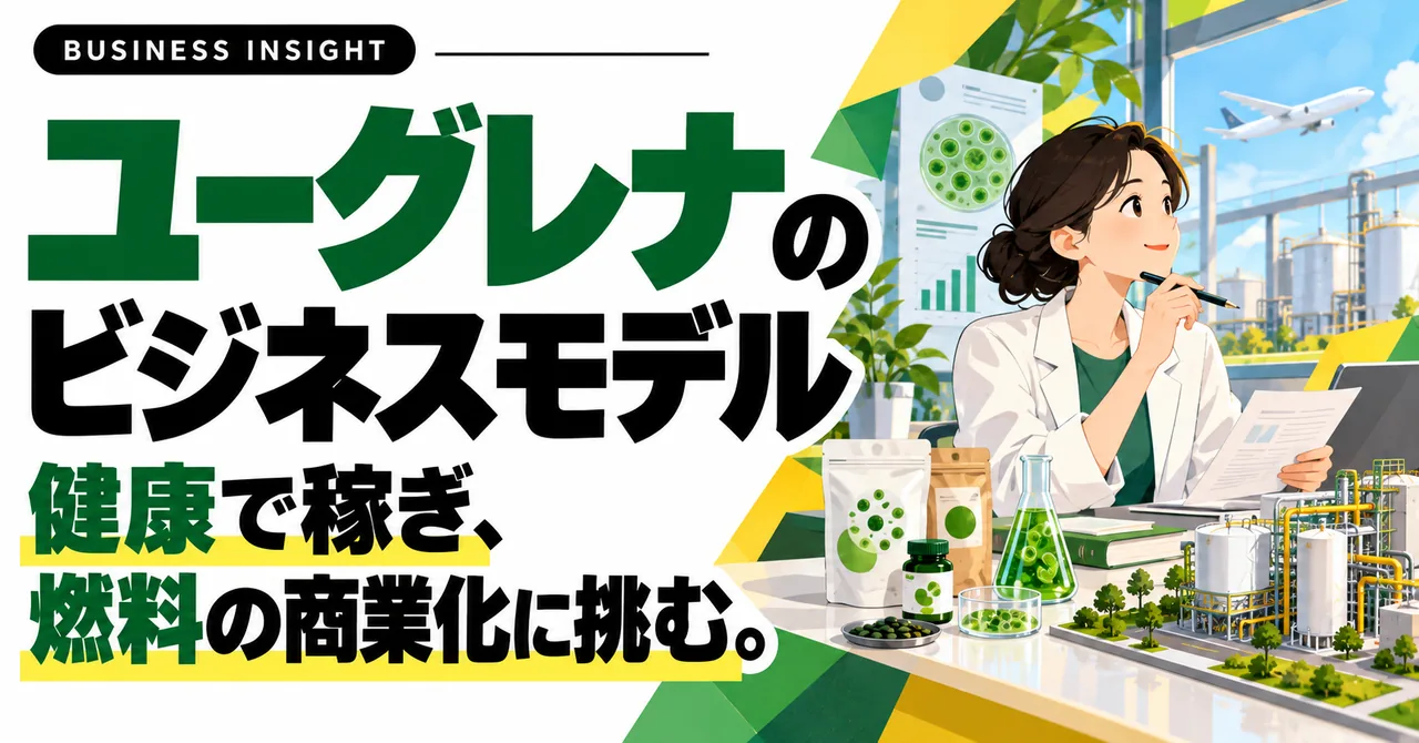 ユーグレナのビジネスモデル-健康で稼ぎ、燃料の商業化に挑む