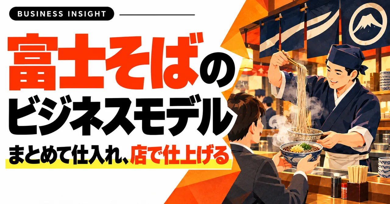 富士そばのビジネスモデル-まとめて仕入れ、店で仕上げる