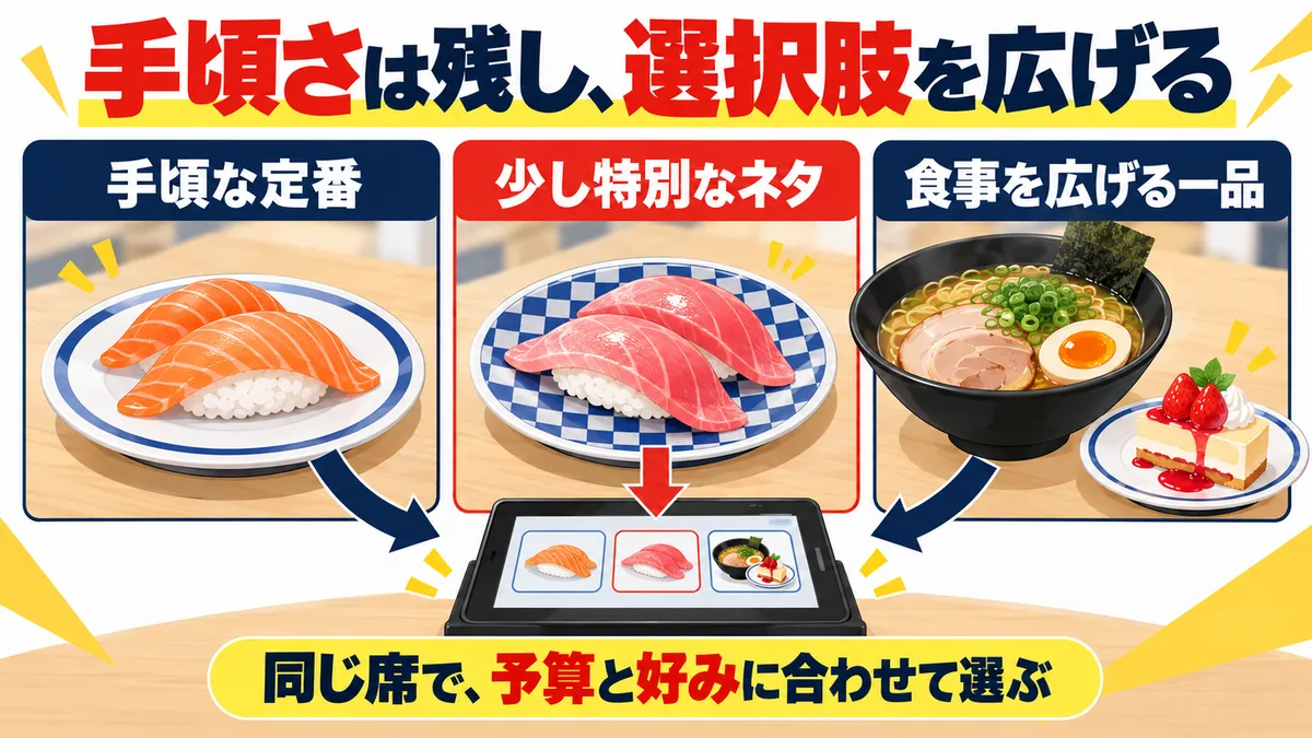 110円の皿だけで食事は終わらない