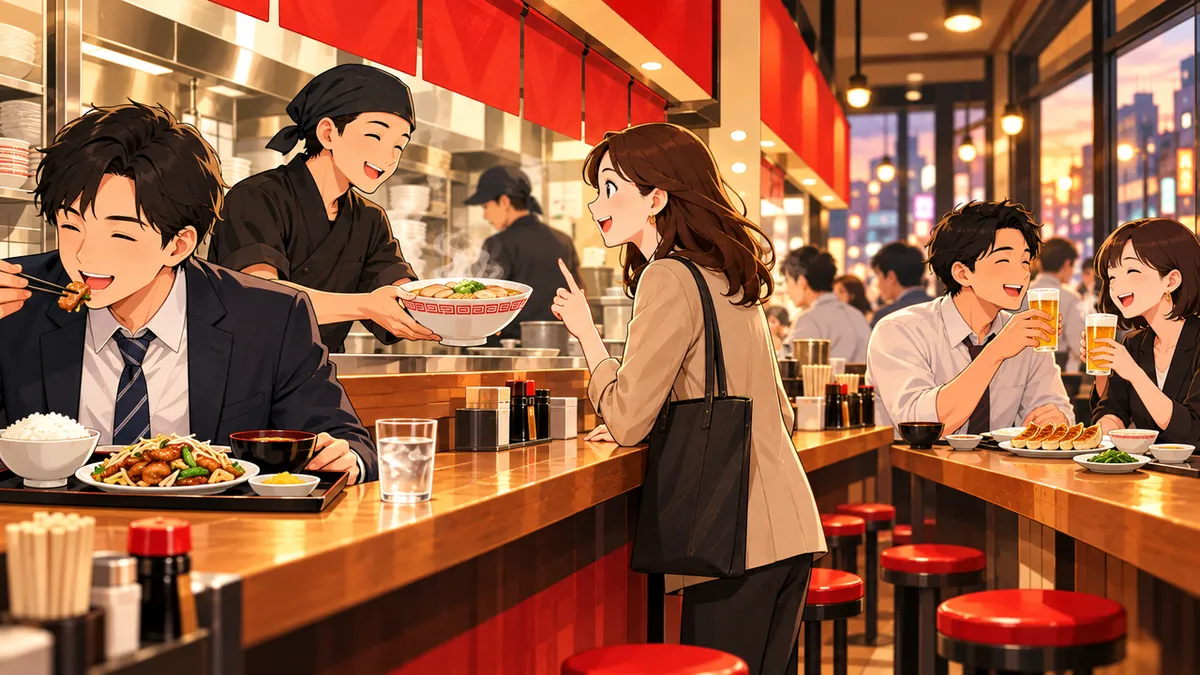定食・ラーメン・ちょい飲みを楽しむ大人たち
