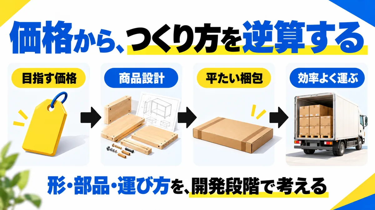 価格から設計・梱包・物流へ考えをつなぐ順序を整理する