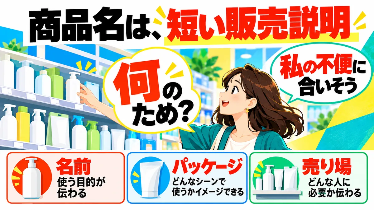 商品名は売り場で何を伝える?
