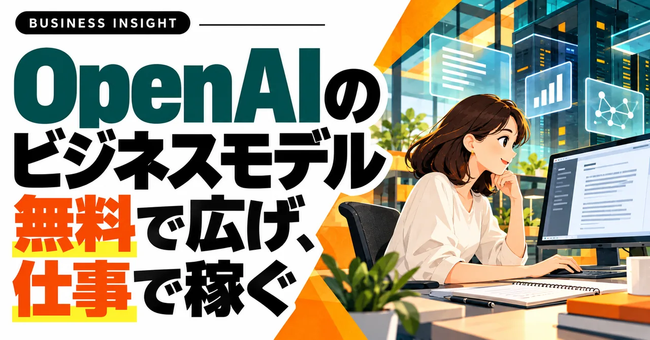 OpenAIのビジネスモデル。無料で広げ、仕事で稼ぐ