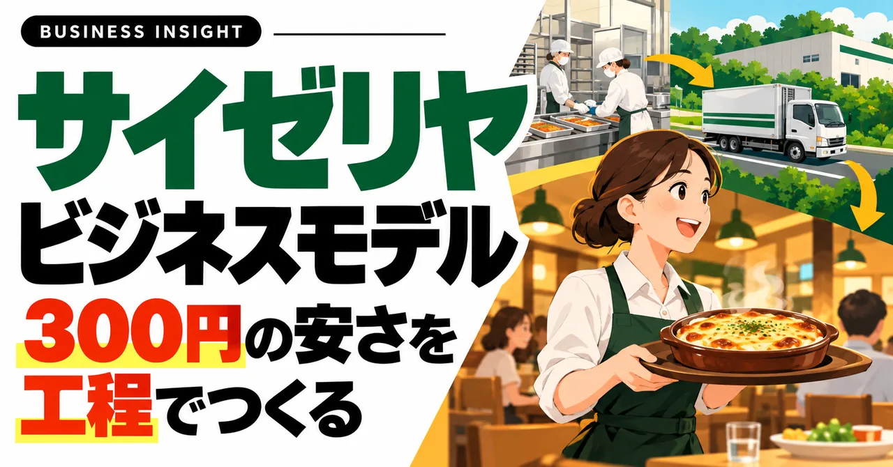 サイゼリヤのビジネスモデル。300円の安さを工程でつくる