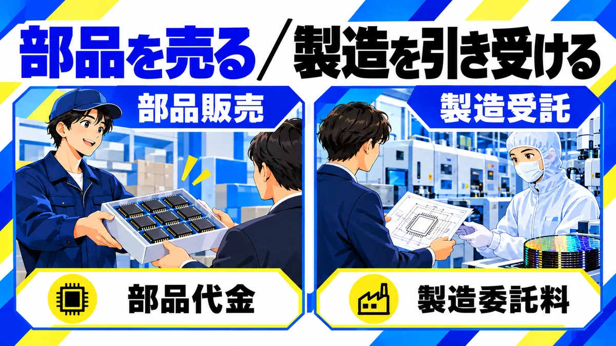 部品販売と製造受託の違い