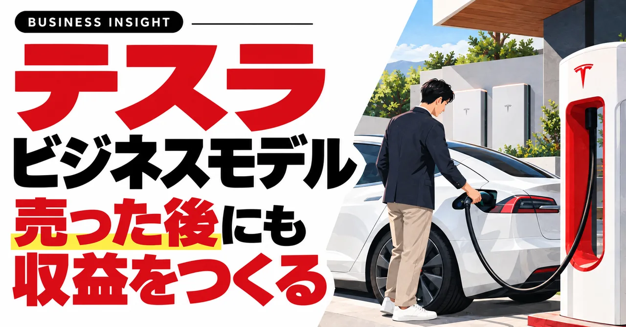 テスラのビジネスモデル。売った後にも収益をつくる