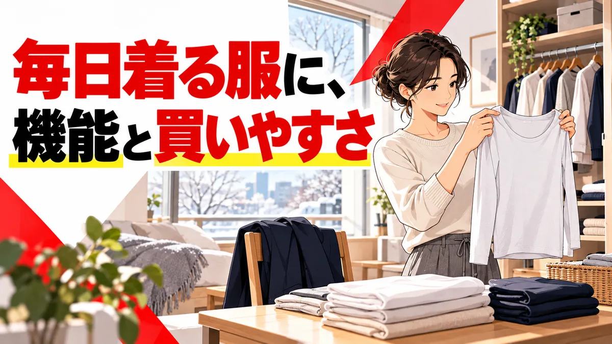 毎日着る服を選ぶ生活者の場面を伝える