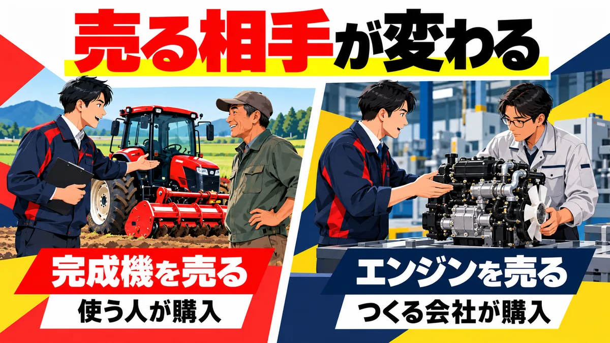 完成機を買う使い手と、エンジンを買う機械メーカー